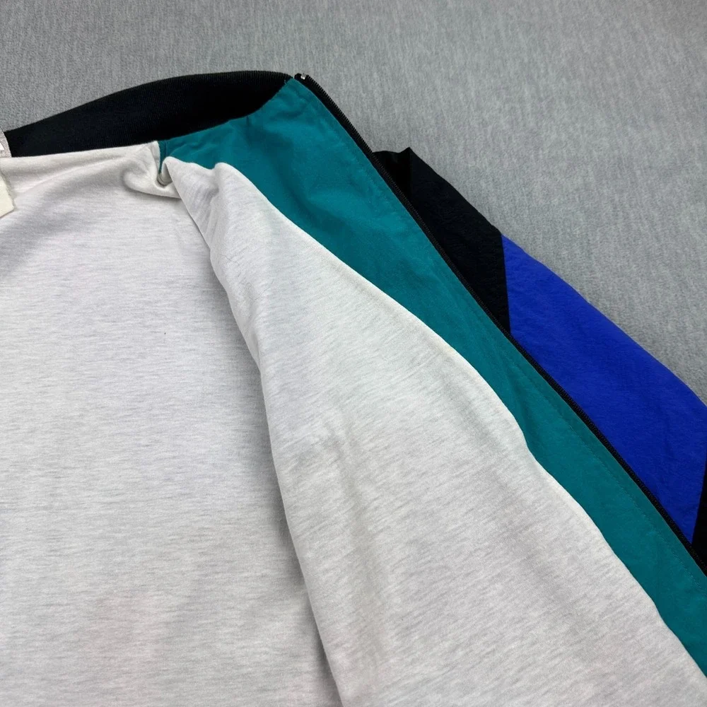 Vintage Adidas Jacket Mens Large Colorblock Full Zip Windbreaker‎ Training 90s